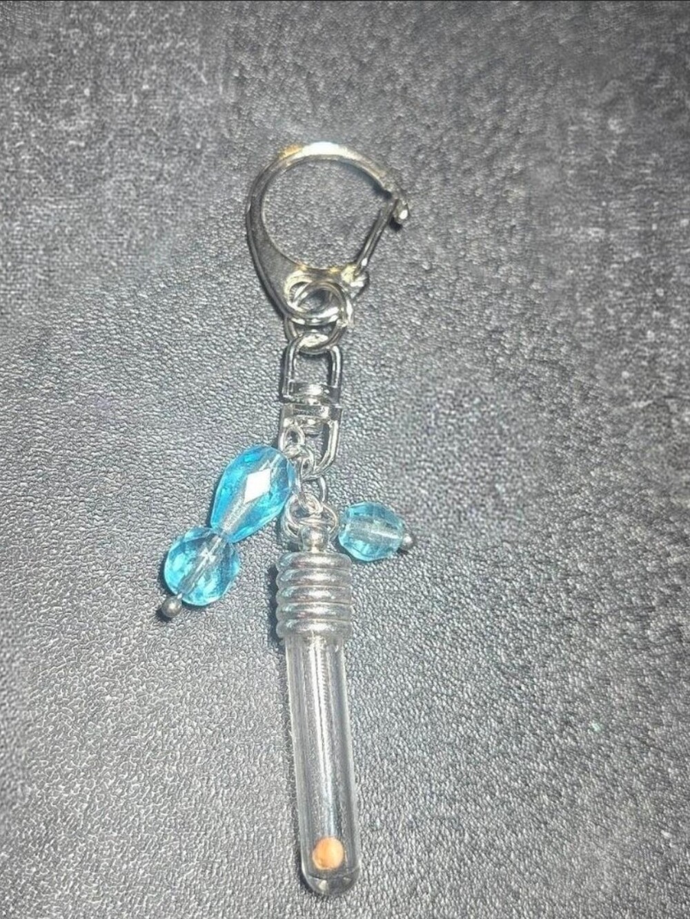 Handmade mustard seed (Matthew 17:20) vial bag charm/keychain